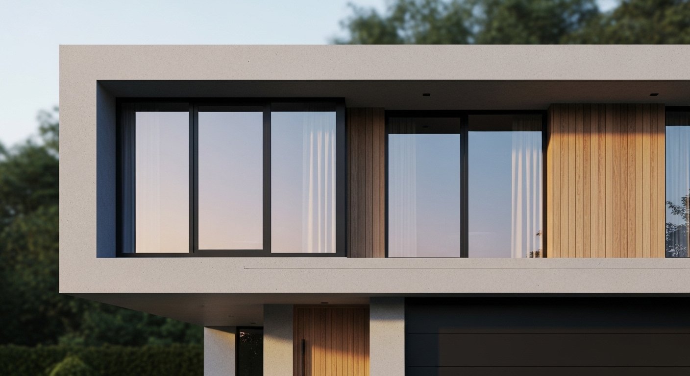 Home featuring new bay windows